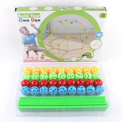 87 in 1 DIY Assembling Play House DIY เต็นท์เด็กอาคารของเล่นสไตล์:, Without Tent Cloth, With Tent Cloth