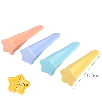 2 ชุด 4 in 1 เด็ก Popsicle แม่พิมพ์ชุดอาหารเกรดซิลิโคนครีมแม่พิมพ์การจัดส่งสีสุ่ม, 2 Sets 4 in 1