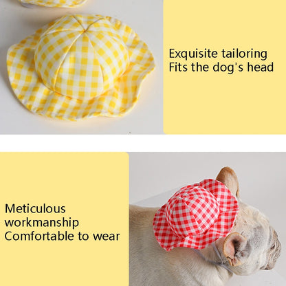 2 PCS Dog ??Hat Summer Cool Photo Decoration Pet Cat Sun Hat, S, M