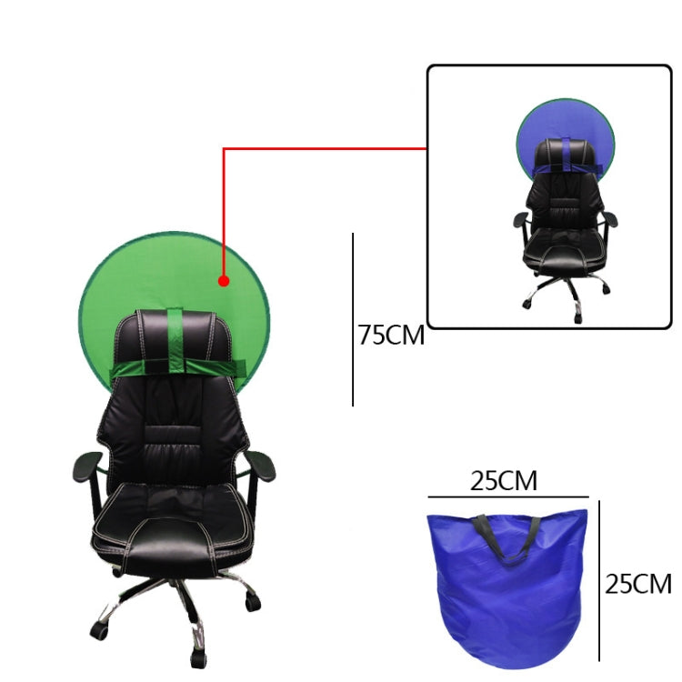 กระดานพื้นหลังพับผ้าพื้นหลัง E-Sports แบบสด ขนาด:, Double Layer S Blue Green 75cm, Double Layer L Blue Green 142cm