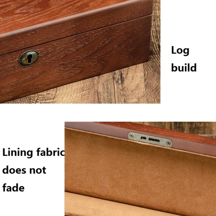กล่องเก็บนาฬิกา Willow 6 ช่องกล่องเก็บเครื่องประดับพร้อมล็อค, 6 Slots Square, 6 Slots Rectangle