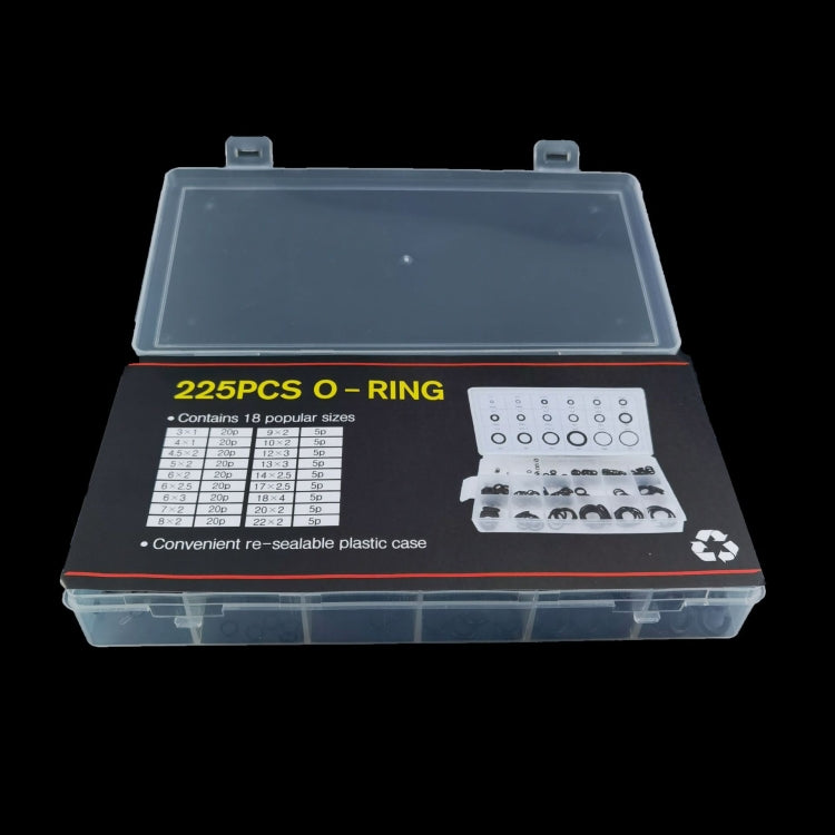 2 กล่องรถยนต์ซิลิโคนซีลยางผสม, 225 PCS Black
