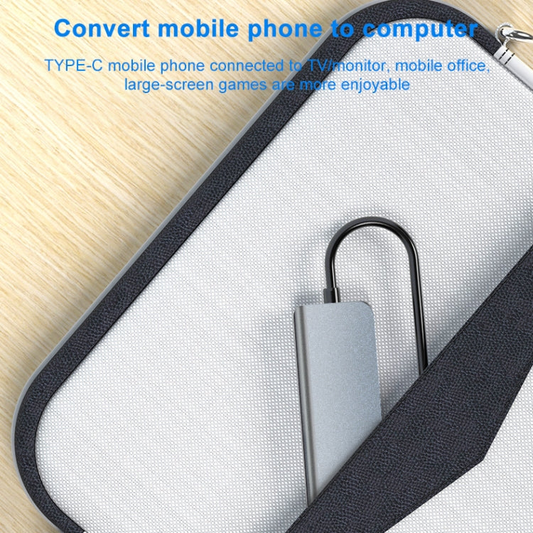 3 ใน 1 USB-C / Type-C ถึง 4K HDMI + 2 พอร์ต USB 3.0 มัลติฟังก์ชั่น HUB Docking Station, 3 In 1