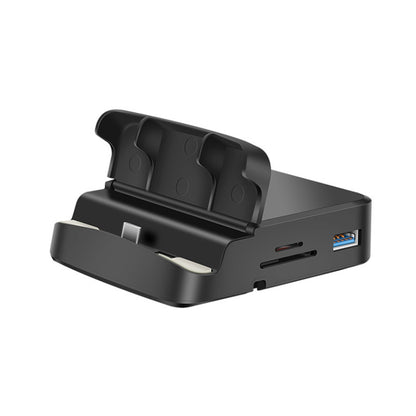 7 ใน 1 USB-C / Type-C ถึง 2 USB 2.0 + USB 3.0 + 4K HDMI + ช่องเสียบการ์ด SD / TF + PD USB-C / Type-C พอร์ตชาร์จมัลติฟังก์ชั่น HUB Docking Station พร้อมตัวยึด, 7 In 1