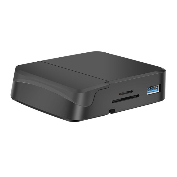 7 ใน 1 USB-C / Type-C ถึง 2 USB 2.0 + USB 3.0 + 4K HDMI + ช่องเสียบการ์ด SD / TF + PD USB-C / Type-C พอร์ตชาร์จมัลติฟังก์ชั่น HUB Docking Station พร้อมตัวยึด, 7 In 1