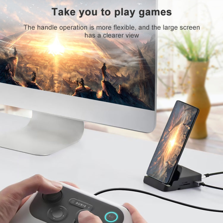 7 ใน 1 USB-C / Type-C ถึง 2 USB 2.0 + USB 3.0 + 4K HDMI + ช่องเสียบการ์ด SD / TF + PD USB-C / Type-C พอร์ตชาร์จมัลติฟังก์ชั่น HUB Docking Station พร้อมตัวยึด, 7 In 1