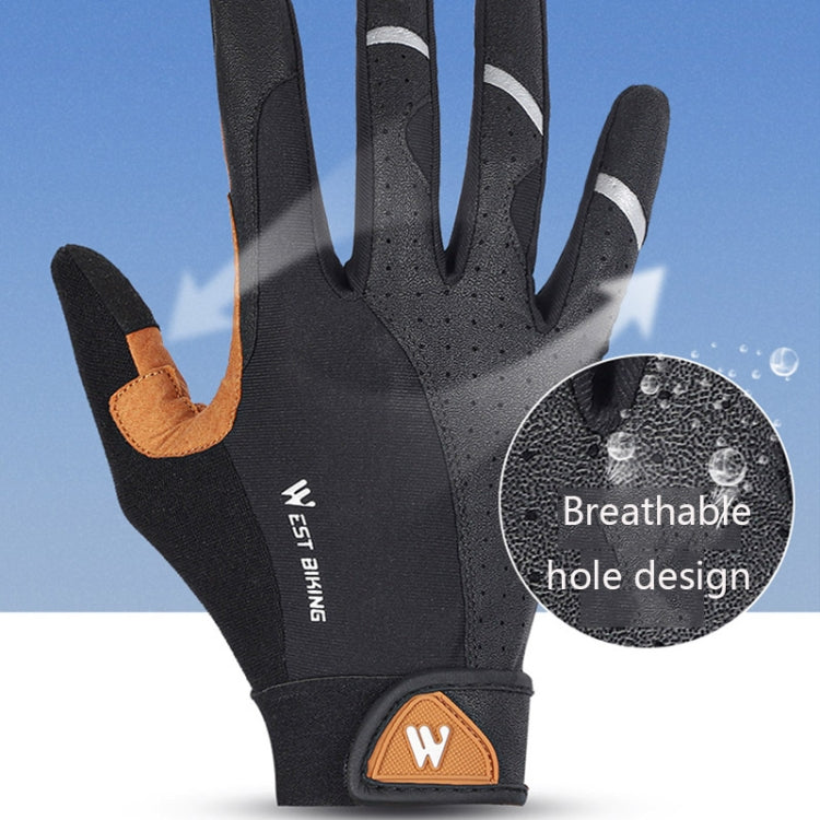 WEST BIKING YP0211197 Full-Finger Shock-Absorbing Anti-Skid รถจักรยานยนต์ถุงมือจักรยานอุปกรณ์ขี่, S, M, L, XL