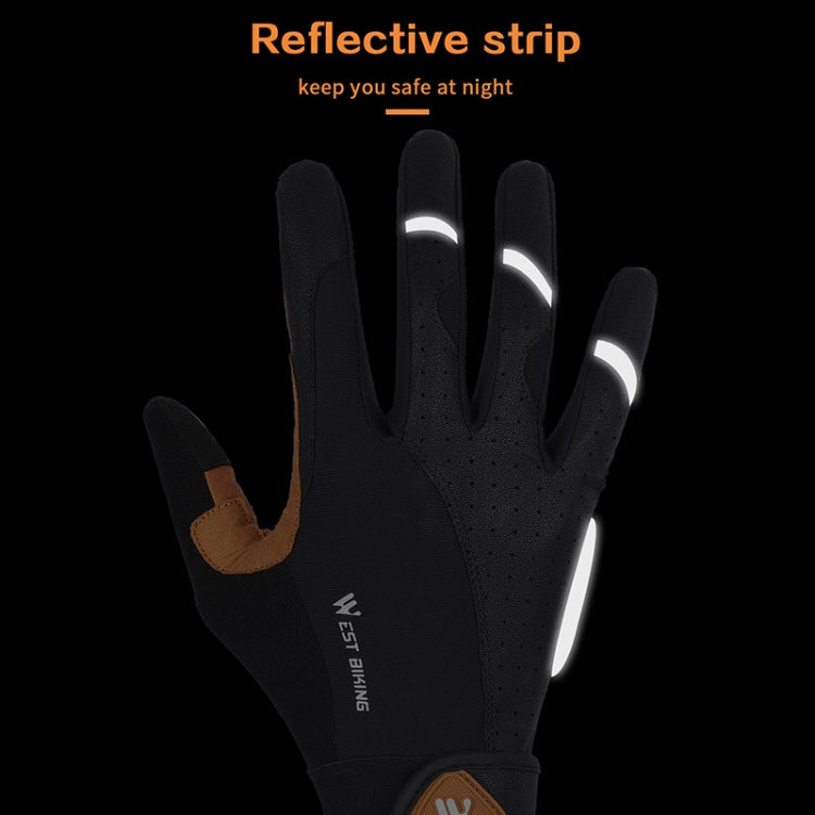 WEST BIKING YP0211197 Full-Finger Shock-Absorbing Anti-Skid รถจักรยานยนต์ถุงมือจักรยานอุปกรณ์ขี่, S, M, L, XL