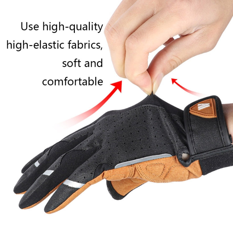 WEST BIKING YP0211197 Full-Finger Shock-Absorbing Anti-Skid รถจักรยานยนต์ถุงมือจักรยานอุปกรณ์ขี่, S, M, L, XL
