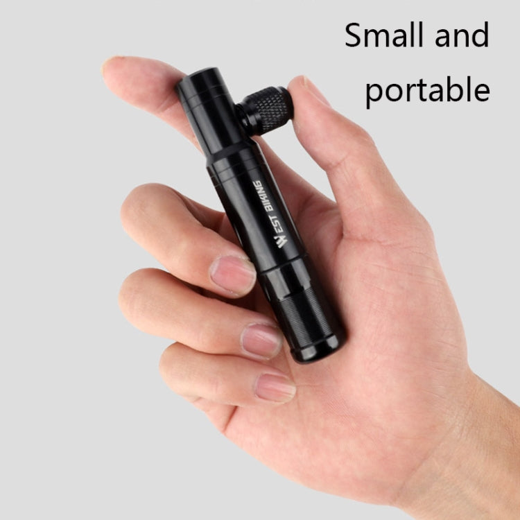 WEST BIKING YP0711083 เครื่องมือซ่อมแซมยางรถจักรยานมัลติฟังก์ชั่น เครื่องเติมลมแบบพกพา อุปกรณ์ขี่ฉุกเฉิน, Black Without Gas Cylinder