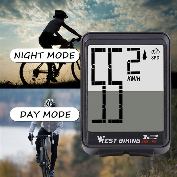 WEST BIKINGจักรยานเสือภูเขาไร้สายตารางตัวอักษรขนาดใหญ่หน้าจอขนาดใหญ่กันน้ำNight Light Speed Speedometer, Night Light Speed Speedometer(Green), Night Light Speed Speedometer(Black), Night Light Speed Speedometer(Red), Night Light Speed Speedometer(Blue)