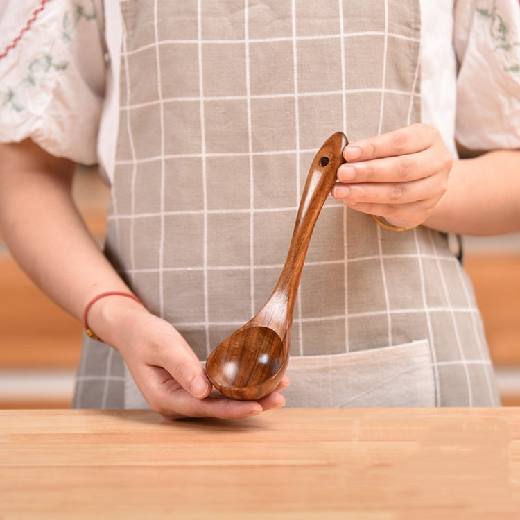 Non-Stick หม้อพลั่วไม้สักทำอาหารหม้อพลั่วบนโต๊ะอาหาร, Sweet Spoon, Saving Spoon, Bent Spoon, Mixing Spoon, Filter Spoon, Curved Shovel, Thickened Oblique Shovel, Curved Spatula, Small Spoon, Medium Spoon, Long Handle Filter Spoon