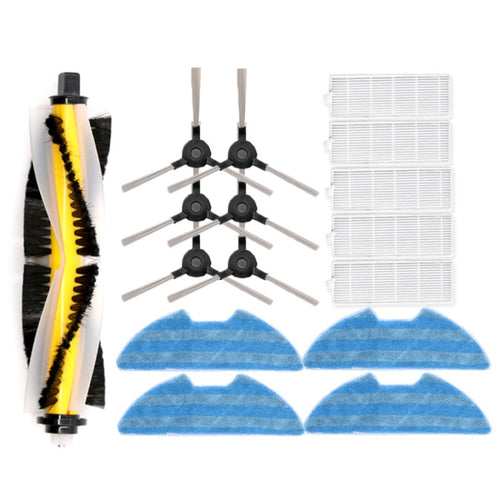 อุปกรณ์เสริมเครื่องกวาดสำหรับ Proscenic 811GB 911S, Specification：, 1 Main Brush+3 Pair Side Brush+5 Filter+4 Rags, 1 Main Brush, 4 Side Brush, 2 Rag