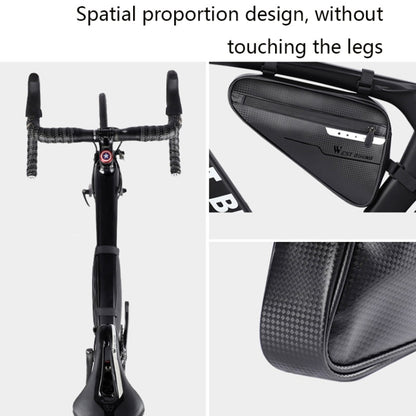 WEST BIKING กระเป๋าจักรยานทรงสามเหลี่ยมความจุขนาดใหญ่กระเป๋าคานกันน้ำอุปกรณ์ขี่รถ, WEST BIKING Triangle Bag