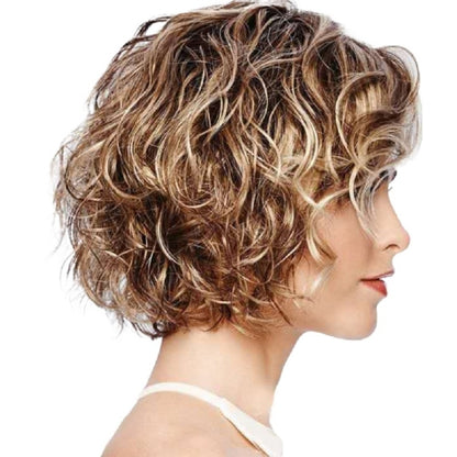 วิกผมสั้นหยิกหยักศกสำหรับสุภาพสตรี, WIG-017B