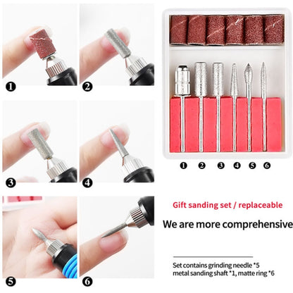 เครื่องเจียรเล็บไฟฟ้าขนาดเล็ก USB ชุดเครื่องบดไฟฟ้าแบบพกพา, USB Green