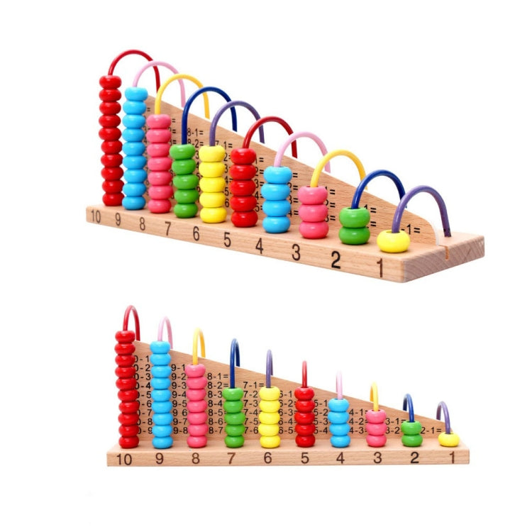ไม้เด็กลูกปัดกรอบการคำนวณ Multi-Function Early Education ช่วยสอนคณิตศาสตร์การบวกและการลบของเล่นการเรียนรู้, Bead Calculation Frame