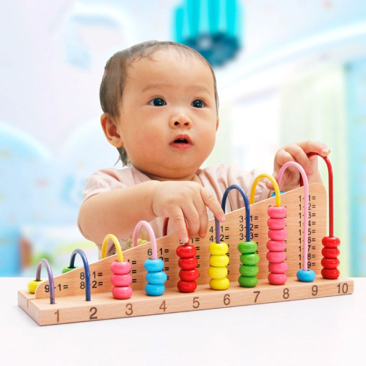 ไม้เด็กลูกปัดกรอบการคำนวณ Multi-Function Early Education ช่วยสอนคณิตศาสตร์การบวกและการลบของเล่นการเรียนรู้, Bead Calculation Frame