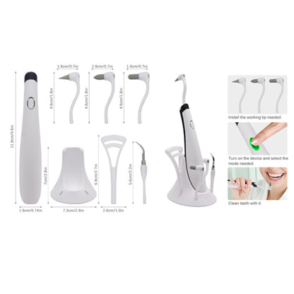 2319-S-51 ครัวเรือน Sonic Scaler แบบพกพา ทันตกรรม เครื่องมือ ทันตกรรม เครื่องมือทำความสะอาด, White, Blue Black