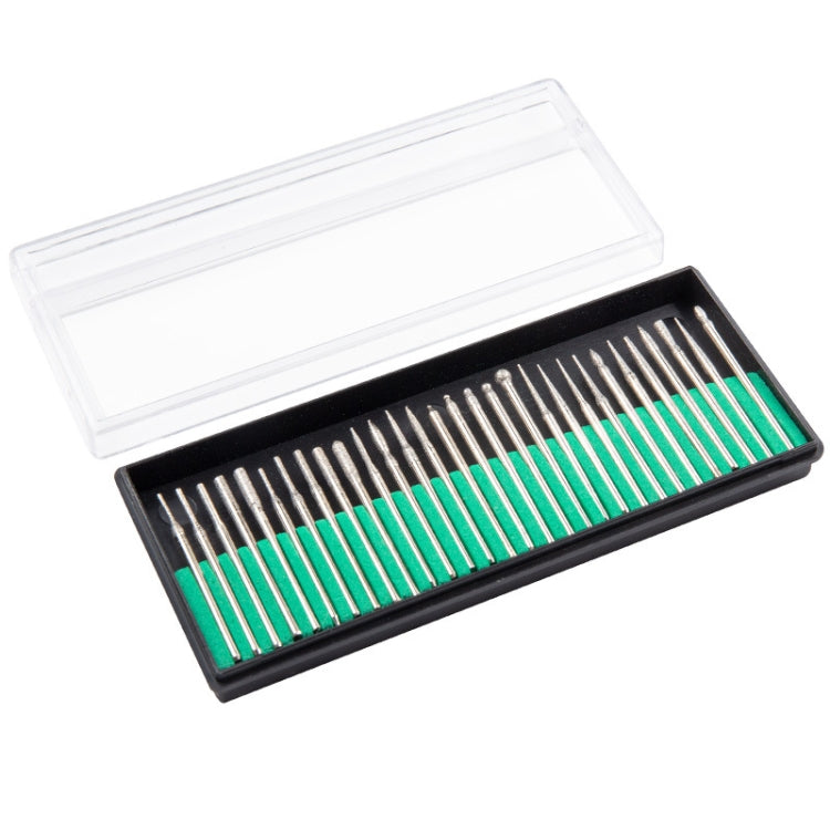 3 PCS 30 Sticks Diamond Nail Polish Heads Set Crystal Phototherapy And Grinding Machine อุปกรณ์เสริม เครื่องมือ