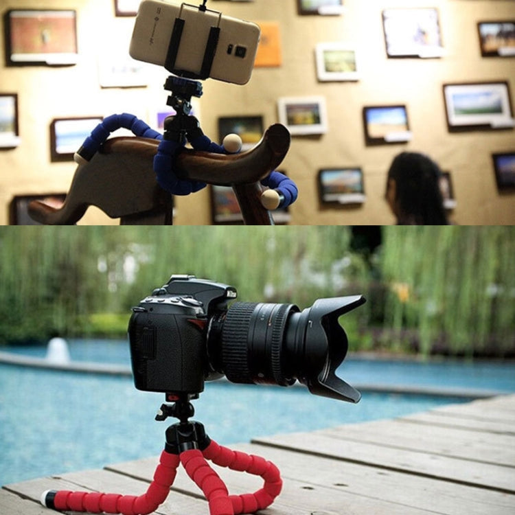 5 ชิ้นปลาหมึกยักษ์การถ่ายภาพฟองน้ำโทรศัพท์มือถือยืนแบบพกพาขี้เกียจปรับ Vibrato ขาตั้งกล้องสดยืน, With Phone Clip (Black), Without Phone Clip