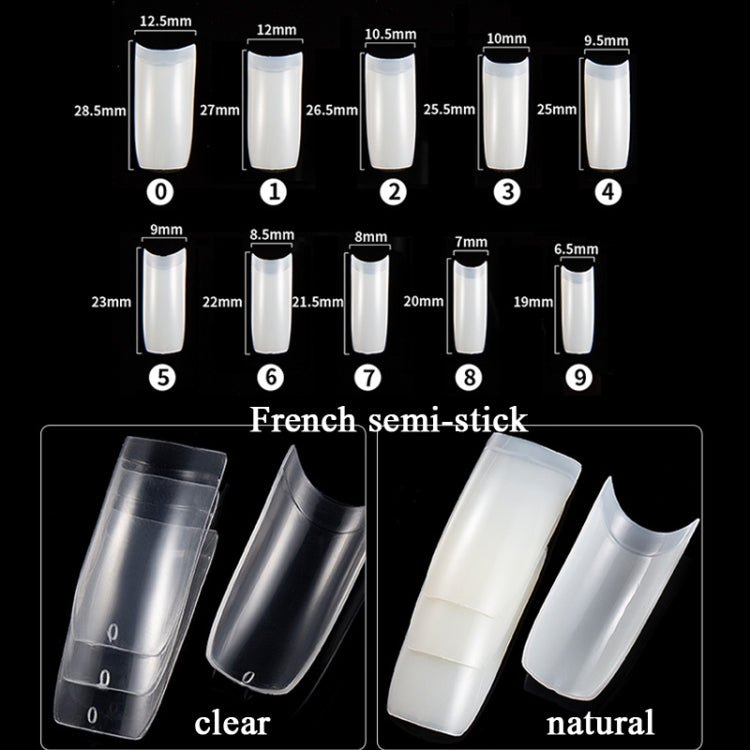 ชุดเครื่องมือแต่งเล็บชุดตัดเล็บเล็บ, Transparent French, Natural French, Transparent Semi-post, Natural Semi-post, Transparent Full Post, Natural Full Post, Transparent French Large Set, Transparent Semi-post Large Set, Transparent Full Post Large Set