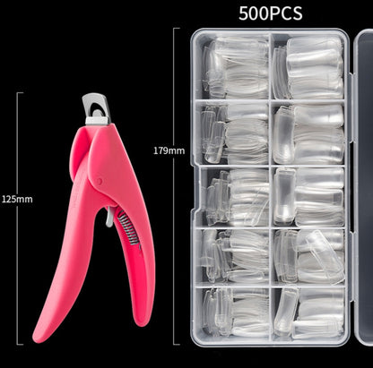 ชุดเครื่องมือแต่งเล็บชุดตัดเล็บเล็บ, Transparent French, Natural French, Transparent Semi-post, Natural Semi-post, Transparent Full Post, Natural Full Post, Transparent French Large Set, Transparent Semi-post Large Set, Transparent Full Post Large Set
