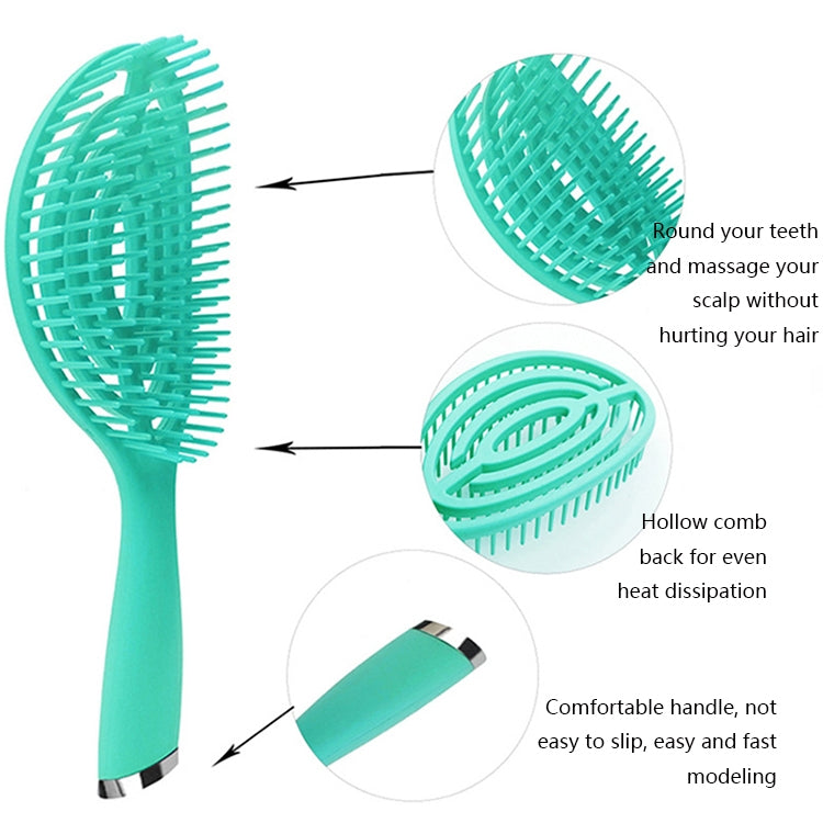 3 in 1 พลาสติก CURLY Hair Salon ชุดหวี Hollow นวดหวียุง, 3 in 1 Pink, 3 in 1 Green, 3 in 1 Black, 3 in 1 Blue