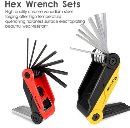 West Biking 16 In 1 เครื่องมือซ่อมจักรยานประแจมัลติฟังก์ชั่น Hex เครื่องมือ อุปกรณ์ขี่, West Biking 16 In 1  (Black Yellow), West Biking 16 In 1  (Black Red)