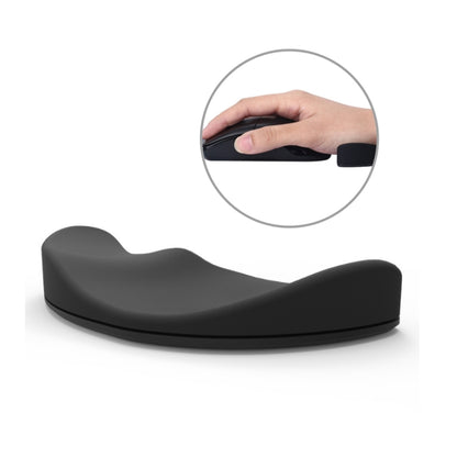 ซิลิโคนรองข้อมือแผ่นรองเม้าส์ที่วางฝ่ามือมือถือที่วางมือสำนักงาน, Black Right Hand