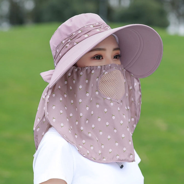 2 ชิ้นเชอร์รี่พิมพ์แยกหมวกครีมกันแดดปกปิดใบหน้าหมวกท่องเที่ยวกลางแจ้ง, Full Cherry (Purple), Full Cherry (Apricot Pink), Full Cherry (Lotus Pink), Full Cherry (Rose Red), Full Cherry (Orange Pink), Full Cherry (Brown), Half Cherry (Gray Purple)        ...