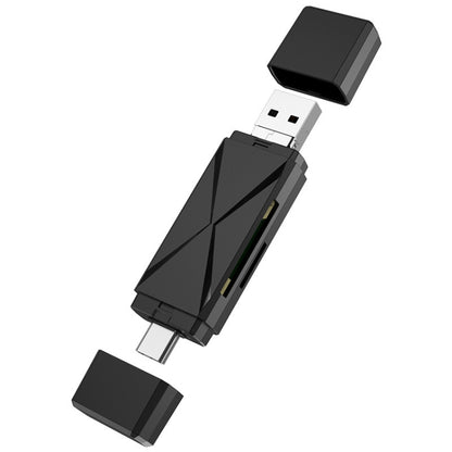 YH-109 SD/TF/Type-C/Micro USB/USB คอมพิวเตอร์พีซีโทรศัพท์มือถือ OTG เครื่องอ่านการ์ด