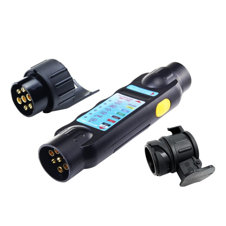 TS170E-Z 12V รถ ความต้านทานรถพ่วงปลั๊กซ็อกเก็ตเครื่องทดสอบรถพ่วงเชื่อมต่อเครื่องบันทึกพร้อมหัวแปลง 2 หัว EU Plug, TS170E-Z