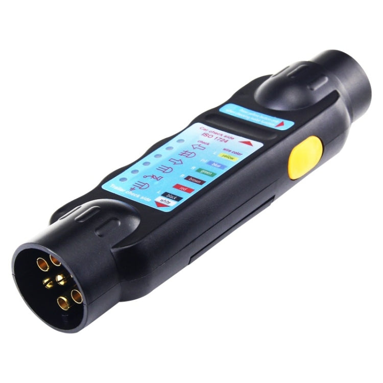 TS170E-Z 12V รถ ความต้านทานรถพ่วงปลั๊กซ็อกเก็ตเครื่องทดสอบรถพ่วงเชื่อมต่อเครื่องบันทึกพร้อมหัวแปลง 2 หัว EU Plug, TS170E-Z