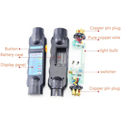 TS170E-Z 12V รถ ความต้านทานรถพ่วงปลั๊กซ็อกเก็ตเครื่องทดสอบรถพ่วงเชื่อมต่อเครื่องบันทึกพร้อมหัวแปลง 2 หัว EU Plug, TS170E-Z