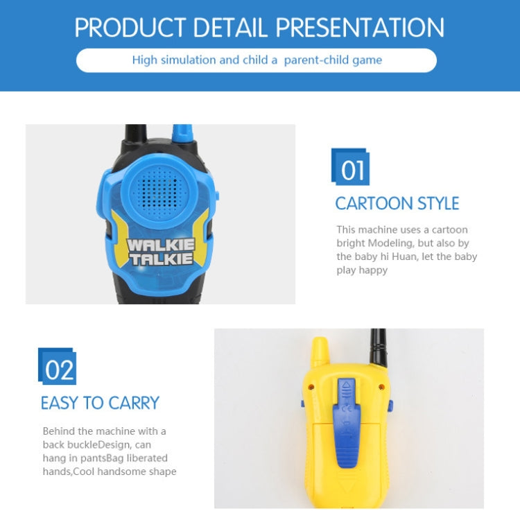 1 คู่ไร้สายอัจฉริยะ Walkie-Talkie Remote Dialogue Interactive ของเล่นเด็ก, 1 Pair Yellow, 1 Pair Blue