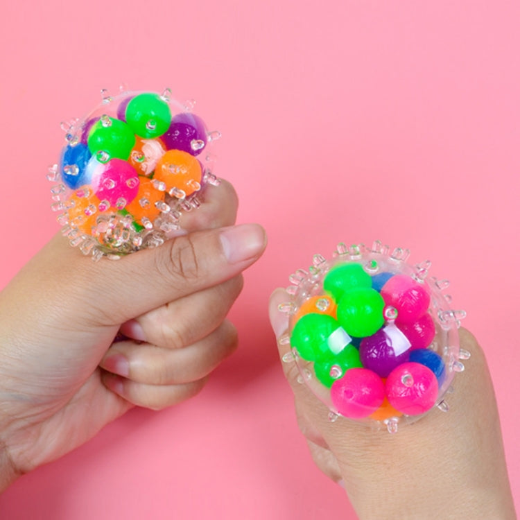 6 ชิ้น 6 ซม. ลูกปัดสี TPR Vent Ball ของเล่นบีบอัด, Balloon Ball