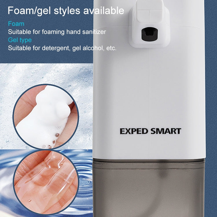 EXPED SMART เครื่องจ่ายสบู่เซ็นเซอร์อัจฉริยะเครื่องฉีดโฟมล้างมืออัตโนมัติสไตล์:, 600ML Gel Drawing Version (Blue Grey)
