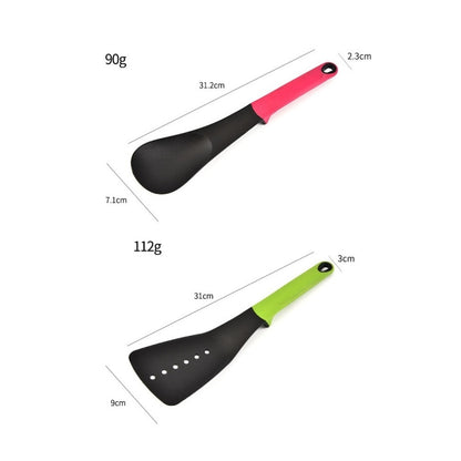 6 in 1 ครัวไนลอนเครื่องครัวไม่ติดพลั่วทำอาหารชุดช้อน, Shovel Spoon Set