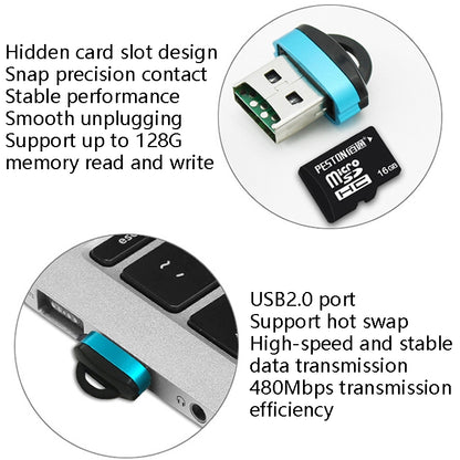 10 ชิ้น 480 Mbps Mini Micro SD การ์ดโทรศัพท์มือถือความเร็วสูง TF Card Reader คอมพิวเตอร์ลำโพงรถยนต์ card Reader