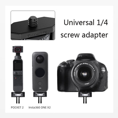 Sunnylife 1/4 นิ้วอะแดปเตอร์ปรับระดับโลหะสำหรับ DJI Pocket 2 / FIMI PALM 2 / Insta360 One X-2