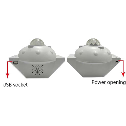 SC522-01 USB บลูทูธเพลงลายน้ำ Starry Sky Projection Light LED Stage Light Night Light