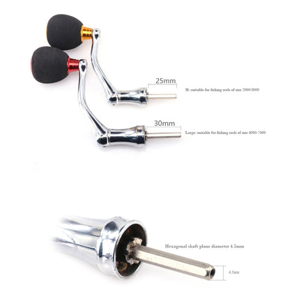 DEUKIO โลหะทั้งหมด EVA Rocker Fishing Reel Rocker ลูกบิดอลูมิเนียมสำหรับปลา Reel Tackle อุปกรณ์เสริม, Medium (Golden), Medium(Red), Large (Red), Large (Gun Color)