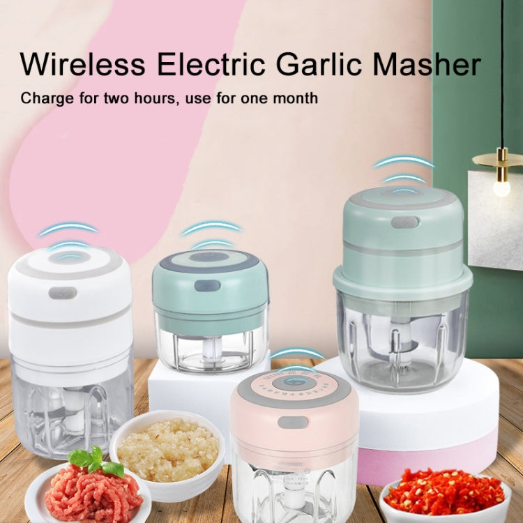 ZM-14 เครื่องบดกระเทียมไฟฟ้าไร้สายขนาดเล็กในครัวเรือน, White 100ml, Green 100ml, Pink 100ml, High Cup White 250ml, High Cup Green 250ml, High Cup Pink 250ml, White Glass 300ml, Green Glass 300ml, Pink Glass 300ml, White High Cup 250ml + Small Cup 100ml...