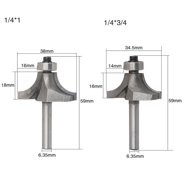 4 ชิ้น/เซ็ตรอบมุมเครื่องตัดไม้เครื่องตัดโลหะผสมหัวตัด, 4 PCS/Set Alloy Cutter Head
