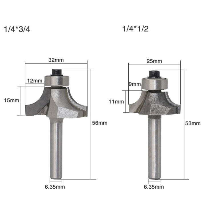 4 ชิ้น/เซ็ตรอบมุมเครื่องตัดไม้เครื่องตัดโลหะผสมหัวตัด, 4 PCS/Set Alloy Cutter Head