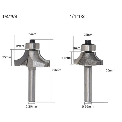 4 ชิ้น/เซ็ตรอบมุมเครื่องตัดไม้เครื่องตัดโลหะผสมหัวตัด, 4 PCS/Set Alloy Cutter Head