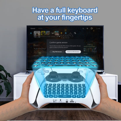 JYS-P5121 แป้นพิมพ์จับไร้สาย Bluetooth สามารถสนทนาด้วยเสียงแป้นพิมพ์ภายนอกเหมาะสำหรับ PS5, JYS-P5121