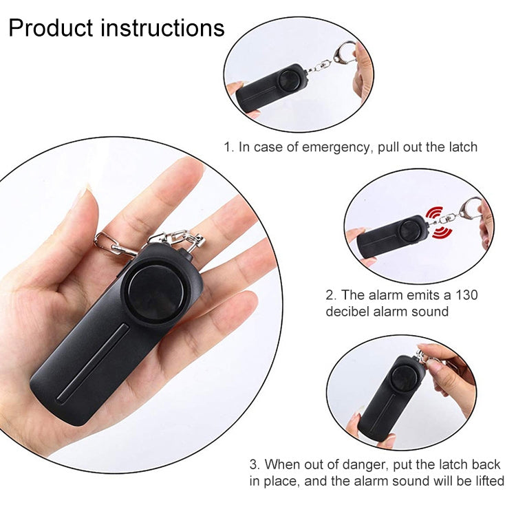 AF-9400 130dB สัญญาณเตือนส่วนบุคคลดึงแหวนผู้หญิง Anti-Wolf Alarm พวงกุญแจป้องกันตัวเอง