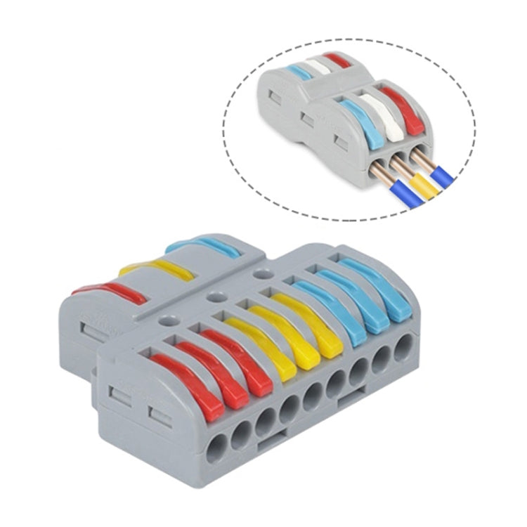 เทอร์มินัล Quick Line สีสันสดใส เทอร์มินัลการเชื่อมต่อสายไฟแบบแยกส่วน, SPL-2 2 In 3 Out, SPL-3 3 In 3 Out, SPL-42 2 In 4 Out, SPL-62 2 In 6 Out, SPL-63 3 In 6 Out, SPL-93 3 In 9 Out, LT-624 2 In 4 Out, LT-626 2 In 6 Out, LT-636 3 In 6 Out              ...